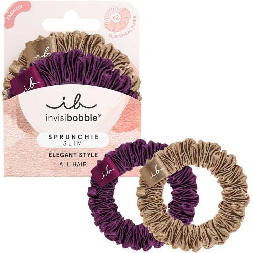 Invisibobble Sprunchie Slim Elegant Style Λεπτά Λαστιχάκια Μαλλιών για Απαλό Κράτημα  2 Τεμάχια - The Snuggle is Real